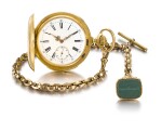 SWISS | A GOLD HUNTING CASED MINUTE REPEATING KEYLESS LEVER WATCH  CIRCA 1890, NO. 93104