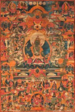 A thangka depicting Nampar Gyalwa, Tibet, 17th/18th century | 西藏 十七至十八世紀 南巴嘉瓦唐卡 設色布本