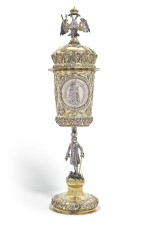 An Imperial Presentation German parcel-gilt silver cup and cover, Georg Winkler, Augsburg, 1690