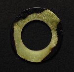 A CELADON AND BROWN JADE RING LATE SHANG DYNASTY -WESTERN ZHOU DYNASTY | 商晚期至西周 褐斑青玉環
