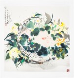 Wu Guanzhong 吳冠中 | An Imitation of the Song Dynasty Flower Basket 仿宋人花籃