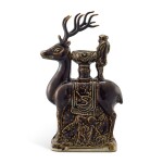 A rare black-glazed 'deer' incense holder Jin - Xixia dynasty 金至西夏 黑釉鹿形爐