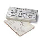 Afrika Islam's Roland TB-303, used by him to produce Ice T's "Colors" (1987) and "Squeeze the Trigger" (1987), with the basslines for both still programmed into the machine, signed by both of them