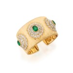 Buccellati | Gold, Emerald and Diamond Cuff-Bracelet