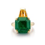 Emerald and Gold Scarf Ring | 梵克雅寶 | 11.50 克拉「哥倫比亞」祖母綠 配 K金 絲巾扣