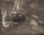 Wine Bottle, Water Glass, and Apple