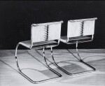 Mies van der Rohe. Two Tubularsteel chairs for the Bauhaus Dessau, Mod. MR-10, 1927 (Reddition by Knoll 1950/60)