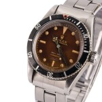 ROLEX | Submariner, Ref. 6538, A Stainless Steel Wristwatch with 4-Line “Tropical” Dial and Bracelet, Circa 1958