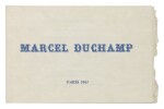 MARCEL DUCHAMP. PARIS: PUBLISHED BY GEORGES HUGNET, 1941