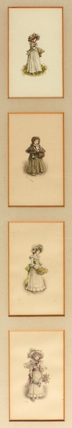 GREENAWAY | Eight miniature portraits, pen and watercolour drawings, 1896-1899