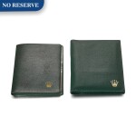 ROLEX | A SET OF TWO LEATHER WALLETS, CIRCA 1970