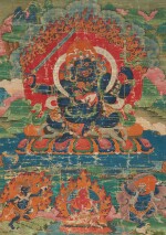A Thangka Depicting Chaturbhuja Mahakala, Tibet, 17th/18th Century