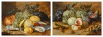 Still life with lemons, oysters and cherries; and Still life with peaches and figs