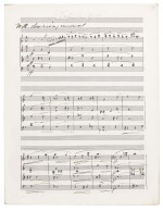 F. Delius (1862–1934). Partly autograph manuscript of the String Quartet, the original version in 3 movements, 1916