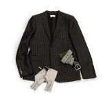 Wool Black and Silver Jacket, circa 2000  | Veste en laine et fil d'argent, à motifs à carreaux, circa 2000