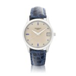 Calatrava, Reference 3998 | A platinum and sapphire-set wristwatch with date, Made in 1995 | 百達翡麗 | Calatrava 型號3998 | 鉑金鑲藍寶石腕錶，備日期顯示，1995年製