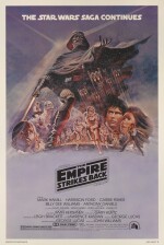 THE EMPIRE STRIKES BACK, STYLE B, PURPLE VARIANT BACKGROUND POSTER, TOM JUNG, 1980 