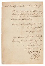 George III | Document signed, appointing Wellington and other generals to the Baltic expedition, [1807]
