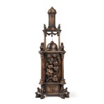 A Carved Wood Torah Ark, possibly American, signed monogram GLL,, mid 20th century