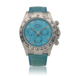 'Beach' Daytona, Ref. 116519, White gold chronograph wristwatch with turquoise dial and matching wallet Circa 2000 | 勞力士 | 116519型號「'Beach' Daytona」白金計時腕錶，附同色錢包，約2000年製