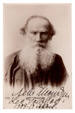 TOLSTOY | photograph signed, 1909