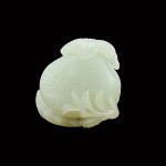 A white jade 'pomegranate' group Qing dynasty, 18th century | 清十八世紀 白玉榴開百子