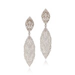 Gianmaria Buccellati | 'Tulle' Pair of Diamond Earrings | 吉安馬里亞 布契拉提 | 'Tulle' 鑽石 耳環一對