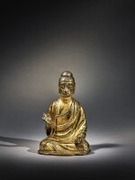 An extremely rare gilt-bronze figure of Amitabha Buddha Sui – early Tang dynasty | 隋至唐初 鎏金銅阿彌陀佛坐像