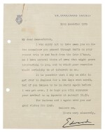 Edward, Duke of Windsor | Five letters signed, to Viscount Beaverbrook, 1939-48
