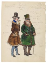 ALEXANDRE BENOIS | COSTUME DESIGN FOR A DANDY AND AN OLD COUNT IN STRAVINSKY'S PETRUSHKA