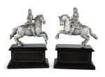 A Pair of Silver Generals on Horseback, Possibly of John, Duke of Marlborough and Prince Eugene of Savoy