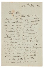 John Ruskin | Autograph letter signed, to his publisher George Allen, on an illustration, 22 December 1882