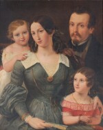 ANTONIO MANUEL DA FONSECA | The Artist Giuseppe (José) Cinatti with his wife Maria Anastasia Sara Rivolto and their eldest children, Adelaide and Cleofe