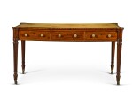 A George III mahogany double-sided writing table, circa 1800