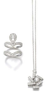 TWO DIAMOND RINGS, 'JOSÉPHINE AIGRETTE' AND A DIAMOND NECKLACE, CHAUMET