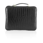 Black Petit H Crocodile Tablet Bag