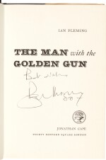 Ian Fleming | The Man with the Golden Gun. London: Jonathan Cape, 1965, first edition, SIGNED BY ROGER MOORE