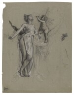Classical Female Figure with Cupid