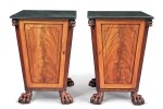  A PAIR OF REGENCY MAHOGANY PEDESTAL CABINETS, EARLY 19TH CENTURY