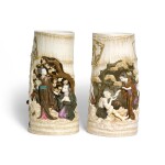 A pair of Royal Worcester japonaiserie vases, 1880