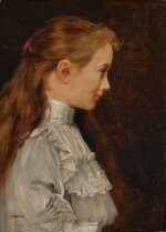 Portrait Study for Tu Felix Austria, Nube (Portrait of a Girl with Chestnut Hair), 1896