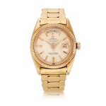 DAY-DATE, REF 6611 YELLOW GOLD WRISTWATCH WITH DAY, DATE AND BRACELET CIRCA 1958
