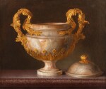 Portrait of an Alabaster Vase with Gilt-Bronze Mounts by Pierre Gouthière, From the Duke of Aumont's Collection