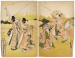 ATTRIBUTED TO KIKUGAWA EIZAN (1787–1867) NARIHIRA’S JOURNEY TO THE EAST, EDO PERIOD (19TH CENTURY)