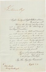 BRITISH SOVEREIGNS | 3 documents signed, summons to coronations, 1838-1911
