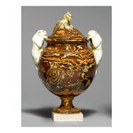 A WEDGWOOD AND BENTLEY SOLID AGATE VASE AND COVER CIRCA 1770-75 