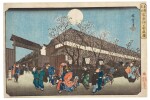 Utagawa Hiroshige (1797-1858) Cherry Blossoms at Night on Naka-no-cho in the Yoshiwara (Yoshiwara Naka-no-cho yozakura) Edo period, 19th century