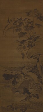 Attributed to Wang Yuan 王淵(款) | Bird in the pond 荷塘小鳥圖