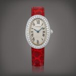 Baignoire, Reference 1955 | A white gold and diamond-set wristwatch, Circa 2001 | 卡地亞 | Baignoire  型號1955 | 白金鑲鑽石腕錶，約2001年製