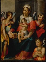 The Madonna and Child with Young St. John the Baptist and two angels  